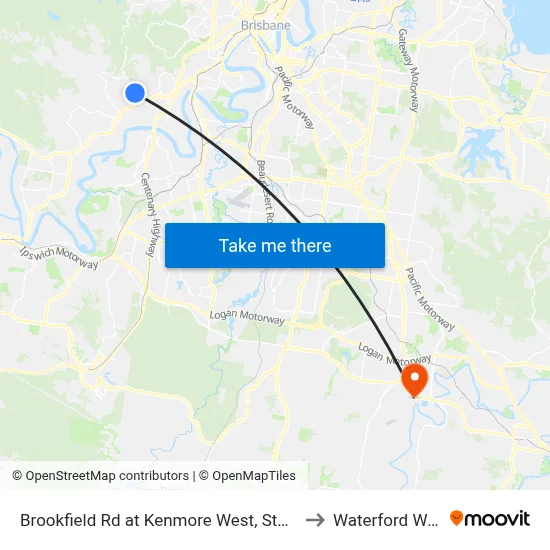 Brookfield Rd at Kenmore West, Stop 37 to Waterford West map