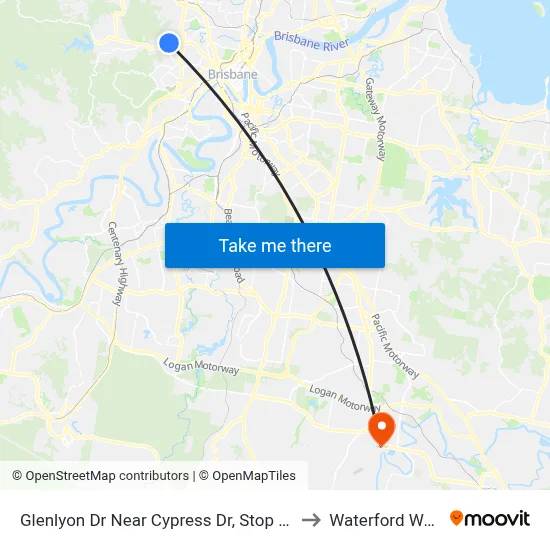 Glenlyon Dr Near Cypress Dr, Stop 39c to Waterford West map