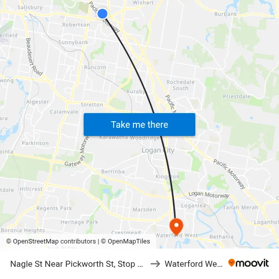 Nagle St Near Pickworth St, Stop 79 to Waterford West map