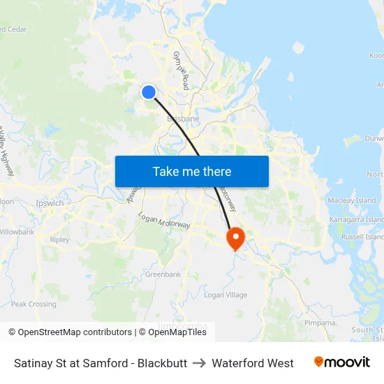 Satinay St at Samford - Blackbutt to Waterford West map