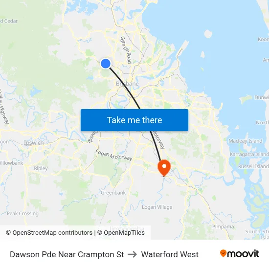 Dawson Pde Near Crampton St to Waterford West map