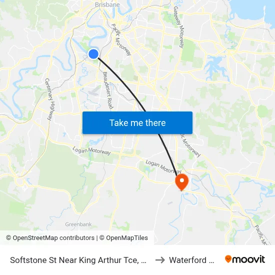 Softstone St Near King Arthur Tce, Stop 38 to Waterford West map