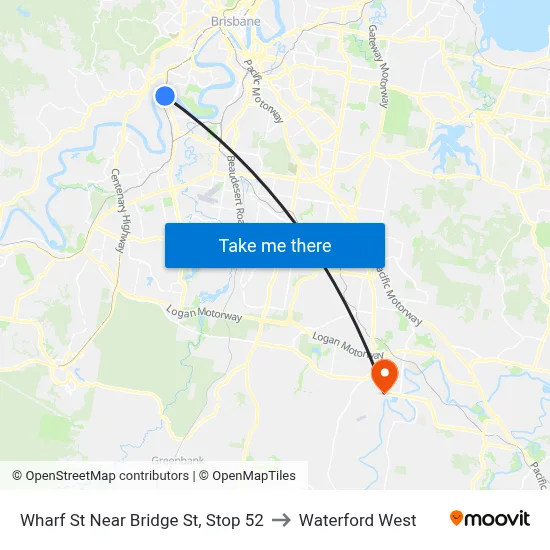 Wharf St Near Bridge St, Stop 52 to Waterford West map