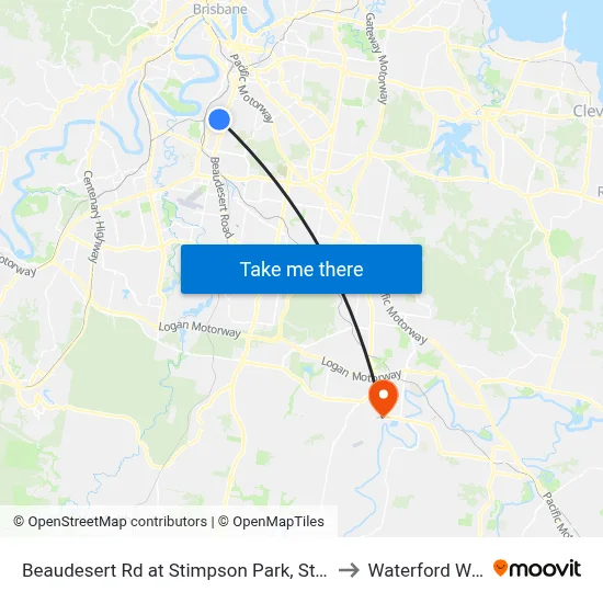 Beaudesert Rd at Stimpson Park, Stop 29 to Waterford West map