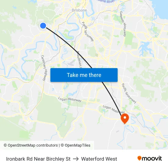 Ironbark Rd Near Birchley St to Waterford West map