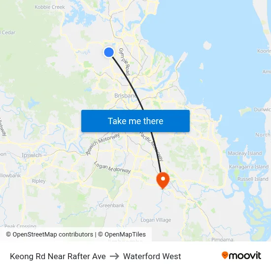 Keong Rd Near Rafter Ave to Waterford West map