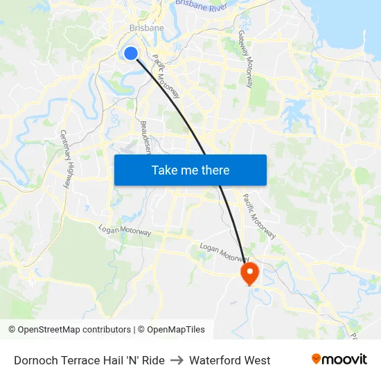 Dornoch Terrace Hail 'N' Ride to Waterford West map