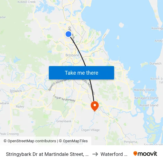 Stringybark Dr at Martindale Street, Stop 47 to Waterford West map