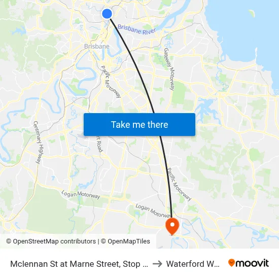 Mclennan St at Marne Street, Stop 17 to Waterford West map