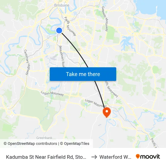 Kadumba St Near Fairfield Rd, Stop 22 to Waterford West map
