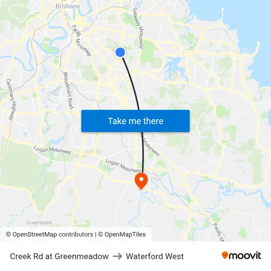 Creek Rd at Greenmeadow to Waterford West map