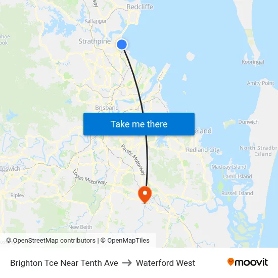Brighton Tce Near Tenth Ave to Waterford West map