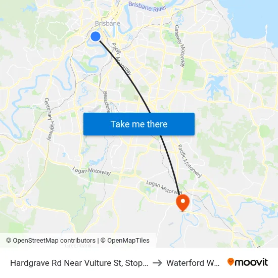 Hardgrave Rd Near Vulture St, Stop 9c to Waterford West map