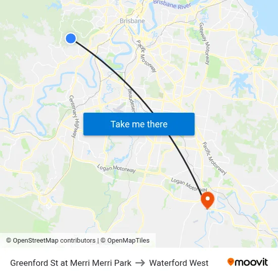 Greenford St at Merri Merri Park to Waterford West map