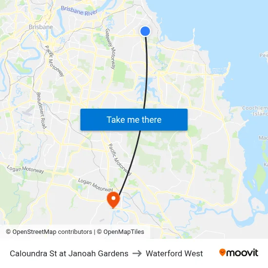 Caloundra St at Janoah Gardens to Waterford West map