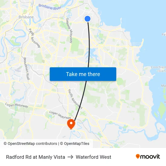 Radford Rd at Manly Vista to Waterford West map