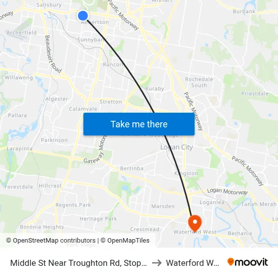 Middle St Near Troughton Rd, Stop 53 to Waterford West map
