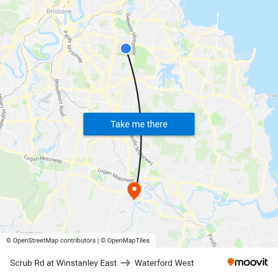 Scrub Rd at Winstanley East to Waterford West map