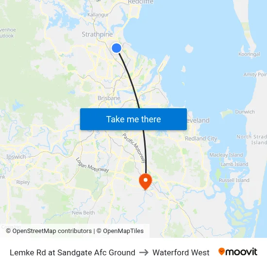 Lemke Rd at Sandgate Afc Ground to Waterford West map