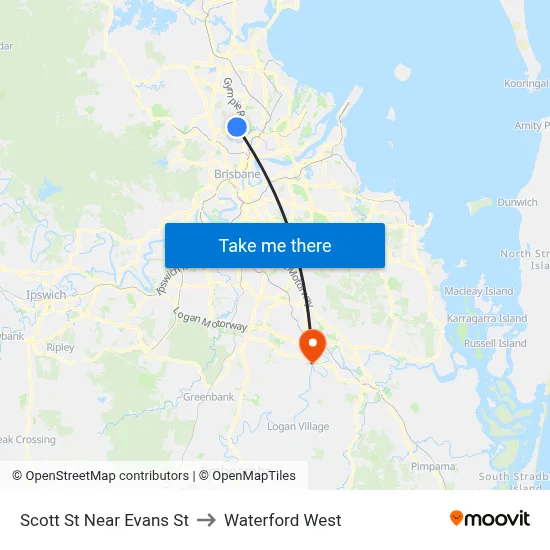 Scott St Near Evans St to Waterford West map