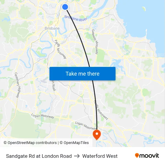 Sandgate Rd at London Road to Waterford West map