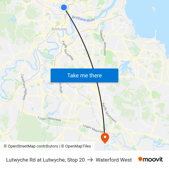 Lutwyche Rd at Lutwyche, Stop 20 to Waterford West map
