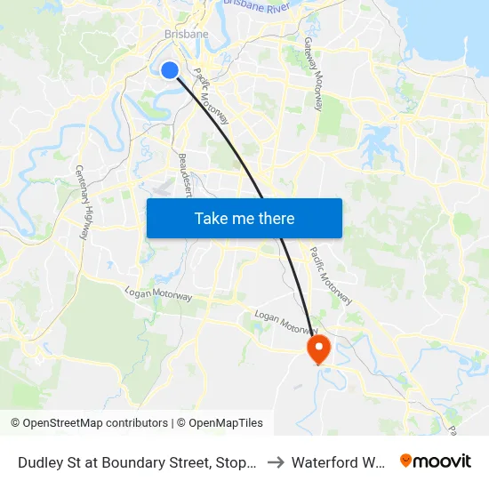 Dudley St at Boundary Street, Stop 24 to Waterford West map