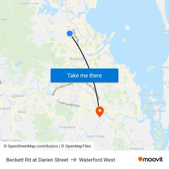 Beckett Rd at Darien Street to Waterford West map