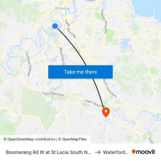 Boomerang Rd W at St Lucia South Near Hawken Dr to Waterford West map