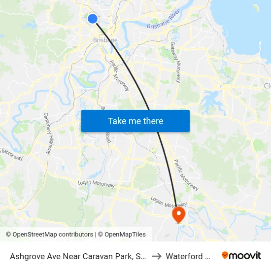 Ashgrove Ave Near Caravan Park, Stop 20 to Waterford West map