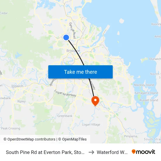 South Pine Rd at Everton Park, Stop 37 to Waterford West map