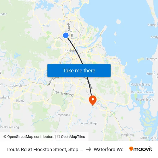 Trouts Rd at Flockton Street, Stop 43 to Waterford West map