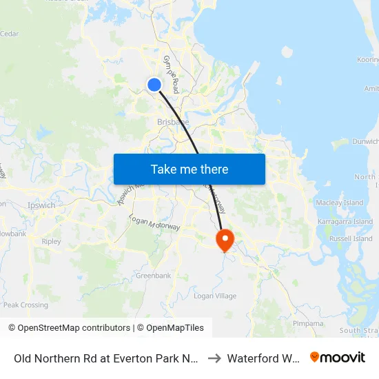 Old Northern Rd at Everton Park North to Waterford West map