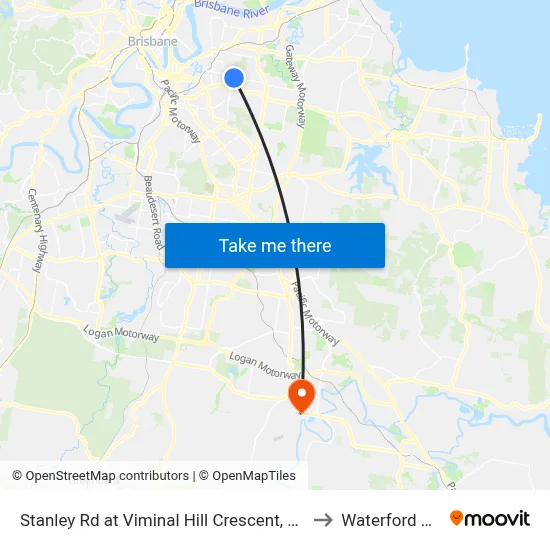 Stanley Rd at Viminal Hill Crescent, Stop 35a to Waterford West map