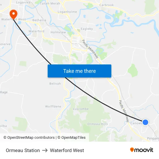 Ormeau Station to Waterford West map