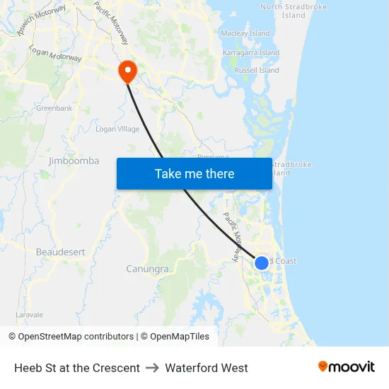 Heeb St at the Crescent to Waterford West map