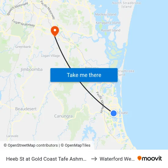 Heeb St at Gold Coast Tafe Ashmore to Waterford West map