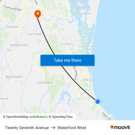 Twenty Seventh Avenue to Waterford West map