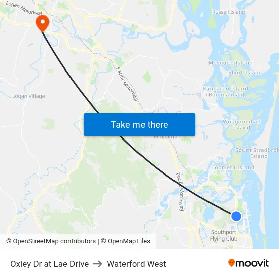 Oxley Dr at Lae Drive to Waterford West map