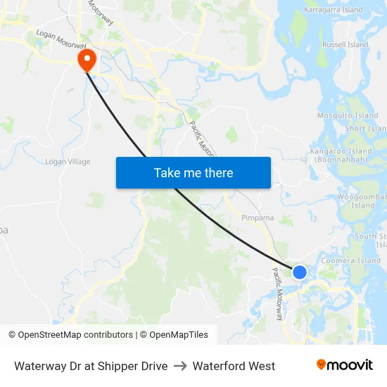 Waterway Dr at Shipper Drive to Waterford West map