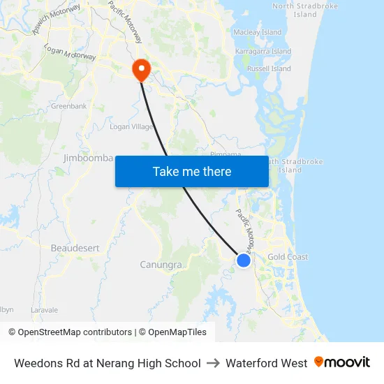 Weedons Rd at Nerang High School to Waterford West map