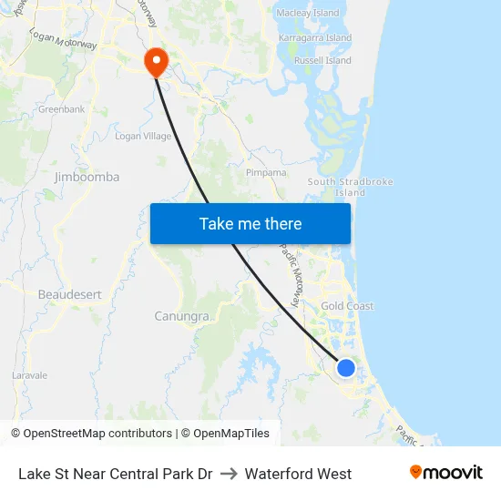 Lake St Near Central Park Dr to Waterford West map