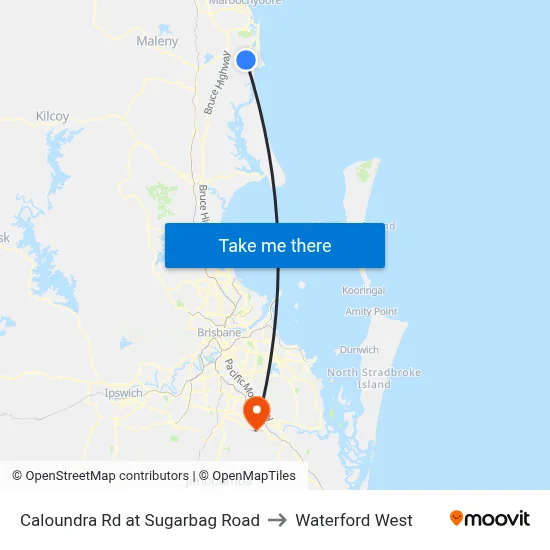 Caloundra Rd at Sugarbag Road to Waterford West map