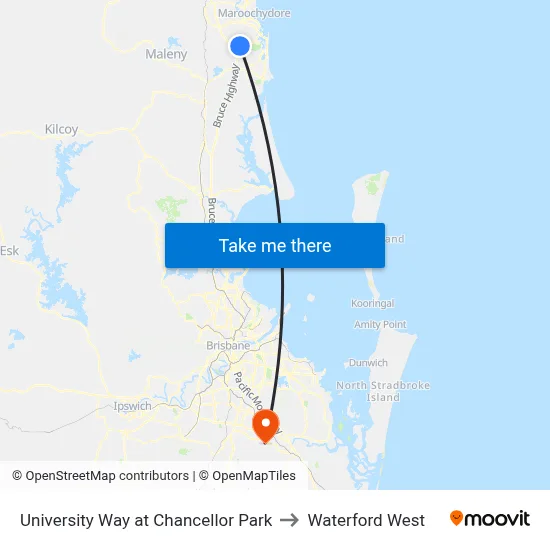 University Way at Chancellor Park to Waterford West map