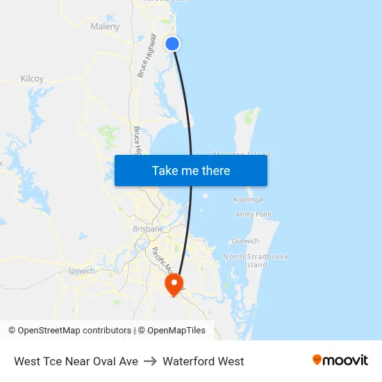 West Tce Near Oval Ave to Waterford West map
