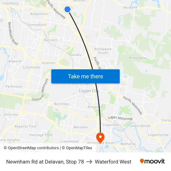 Newnham Rd at Delavan, Stop 78 to Waterford West map