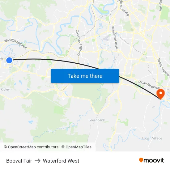 Booval Fair to Waterford West map