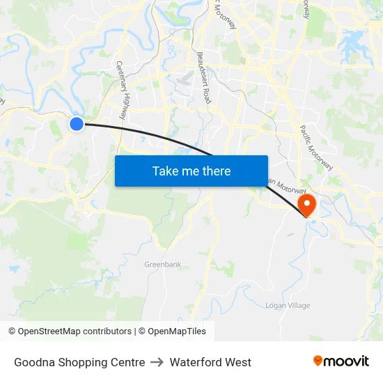 Goodna Shopping Centre to Waterford West map