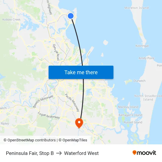 Peninsula Fair, Stop B to Waterford West map