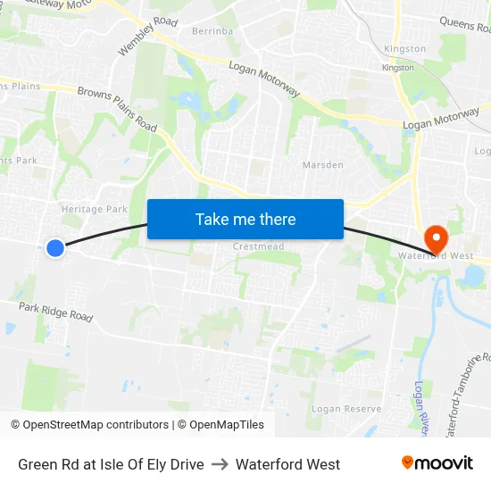 Green Rd at Isle Of Ely Drive to Waterford West map